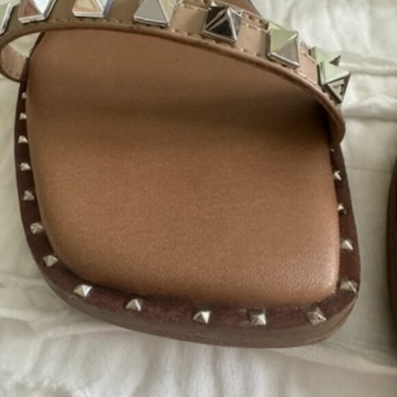 Steve Madden Women's Skyler Studded Strappy Slide Sandals - Picture 7 of 16